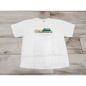 Vtg MBNA Motorsports Racing On The Edge Graphic T-Shirt XL Rubbin' is Racin'